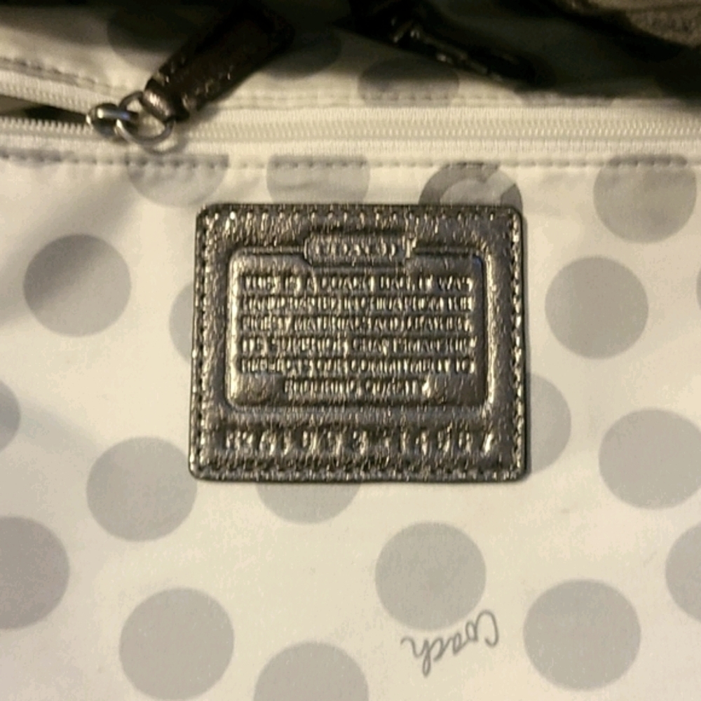 COACH - Julia Metallic Leather Perry Tote - Picture 7 of 11